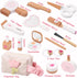 Set 16 3 4 5 6 7 8 Wooden Makeup Toy for Toddlers, Pieces Pretend Play Beauty Salon Kit with Styling Tools, Cosmetics