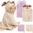 4 Set, 100% 2 32x32 Inch 2 PCS Muslin Baby Bath Towels Cotton PCS Animal Hooded Baby Towels & PCS Washcloths, Ultra