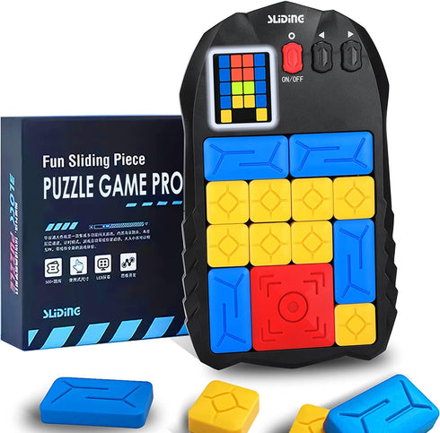 Super Slide Puzzle Games 500+ Challenges Electronic Brain Teaser Toy, Portable STEM