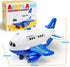 3 4 5 6 Beestech Airplane Toys with Runway and Car, Friction Powered Launcher Plane Toys for Boys Girls Kids Toddlers