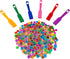 JUNWRROW Magnetic Bingo Wand with Chips,6-Pack& 600 Metal Chips, 6 Color Metal