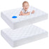 Yoofoss Waterproof Mini Crib Mattress Protector 2 Pack, Quilted Mattress Pad Cover