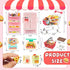 180 Pcs Dollhouse Furniture Miniature Kitchen Accessories Mini Shopping Cart Metal Trolley Basket Food Drink Toy