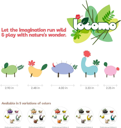 Taksa Toys Locomo Friends III, Waldorf Educational Outdoor Play Figures, Montessori Wooden Animal Toys