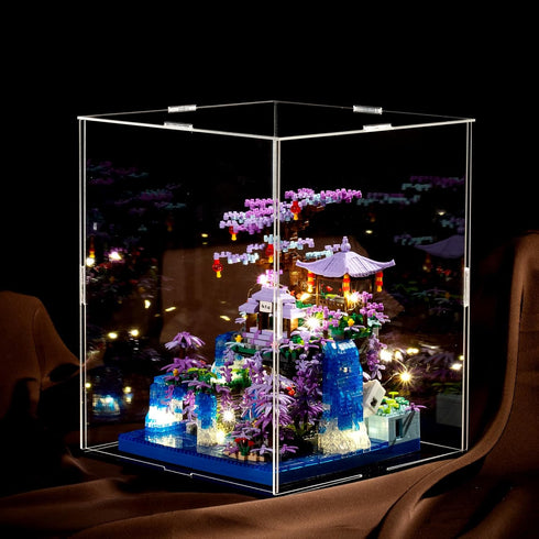CAXIMSY Set,Building Set Box2500+Pieces Peach Blossom Pond Building Blocks Blocks Gifts for Adults and Kids, Micro
