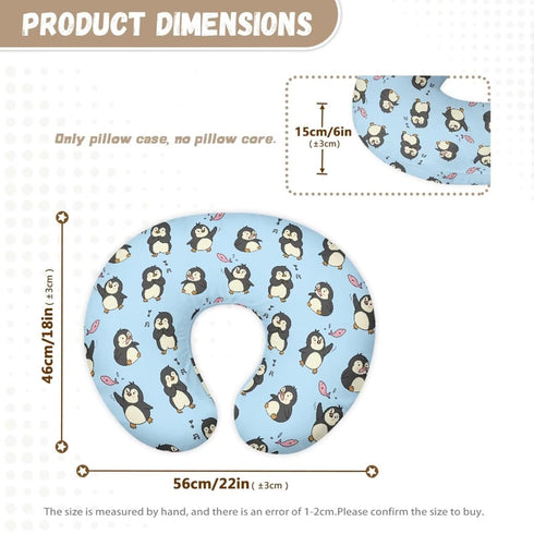 Kathyboom Penguins Nursing Pillowcase for Maternity Mom, Durable Ultra Soft Breastfeeding Pillowcase for Newborn Baby