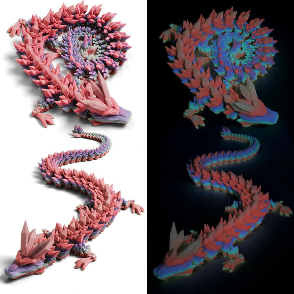 TXB3DOK 31.5" Large Glow in The Dark 3D Printed Dragon3D Dragon Toys Bigger