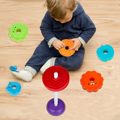 Montessori Toys for 1+ Year Old - Educational Stacking & Spinning Baby Toys for Toddlers 1-3, Christmas Birthday Gift