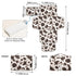 Portable Changing Pad for Baby, Black Cow Travel Diaper Changing Pad Waterproof Changing Mat with Built-in Pillow