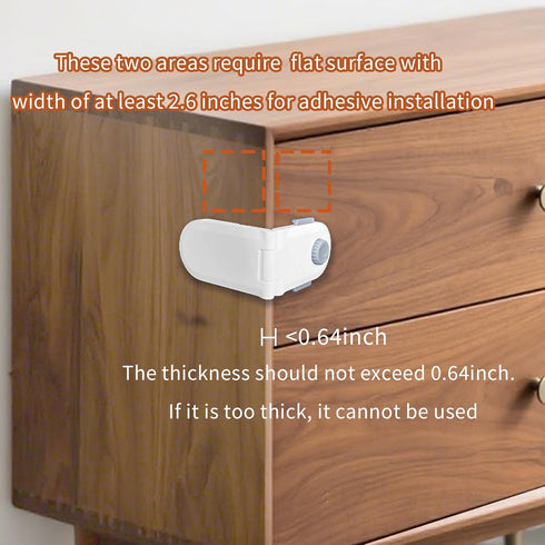 Locks2-Pack) Child Proof Cabinet Baby proofing Cabinet Drawer Door Latches Child Safety Locks no Tools Need or Drill