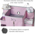 Premium Baby Diaper Caddy Organizer | Hanging Nursery Organizer for Baby Essentials | Crib Storage Organizer (Pink)