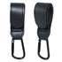 Seimneire 2 Pcs Black Stroller Hooks Clips, Mommy Baby Hook Straps for Diaper