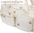 Mommy Cute Diaper Bag Tote Quilted Duffle Bag Large Diaper Bag Soft Hospital Maternity Bag Nappy Storage