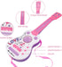M SANMERSEN Kids Electric Guitar 4 Strings Musical Toy with Flash Light, Educational Gift for Boys Girls Children