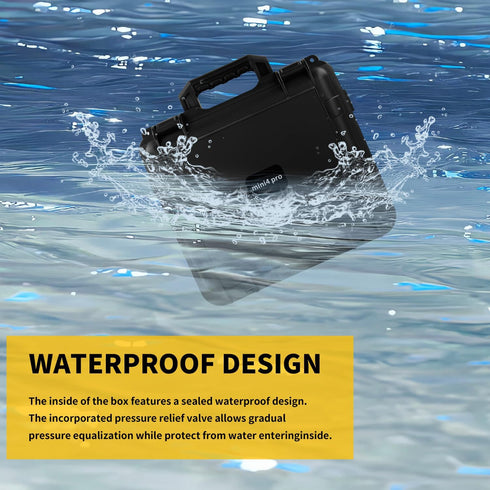 Mini 4 Pro/Mini 4 Waterproof Drone Carrying Case for DJI Mini4 Pro/Mini4 Fly More Combo, Hard Black Case Only