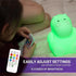 Lumipets Remote Control Silicone Night Light - Hippo Design with 9 Soft Colors & Sleep Timer for Kids
