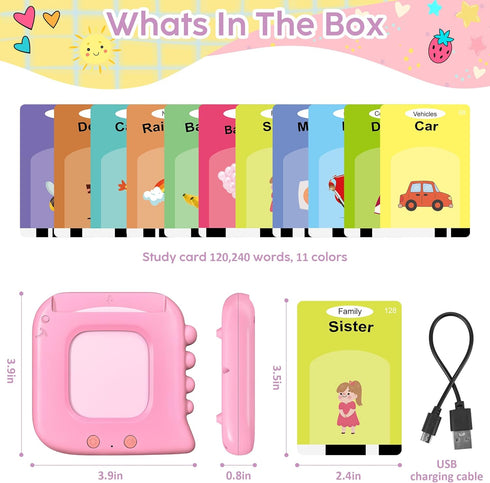 Talking Flash Cards - Kids Toddler Flash Cards with 240 Sight Words, Montessori Toys, Learning Educational Toys
