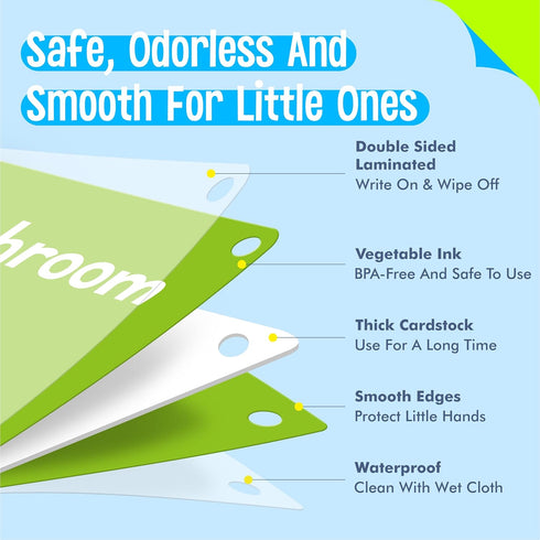 50 (2 Food Flashcards, Double-Sided Cards, Veggies, Fruits, Snacks, Desserts, Grain Cards Educational Learning Tools