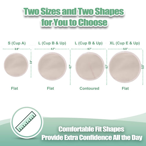 wegreeco Nursing Breast Pads (14 Pack) + Laundry & Travel Storage Bag, Washable & Reusable