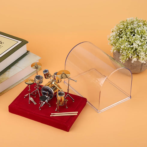 Miniature Drum Set, Kit Miniature Musical Instrument for Desk Display, Mini Ornaments Craft Home Decor (18cm)