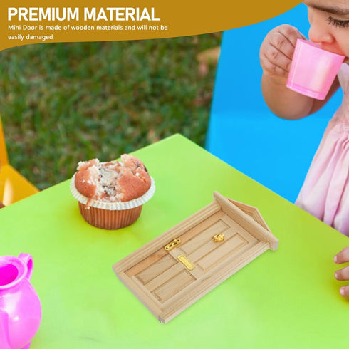 Wooden Dollhouse Door, Mini Wooden Door 1:12 Scale for Dolls DIY Dollhouse Furniture Accessories
