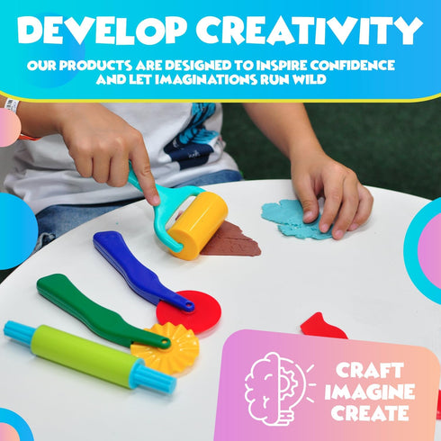 Clay and Play Dough Tools Six Piece Set, Ages 3 & Up (18 pcs)