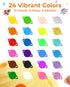 24 1-3, 4-8 JUPITEARTH Colors Twist Crayons for Toddlers Non-Toxic Washable Crayons for Ages with Storage Bucket