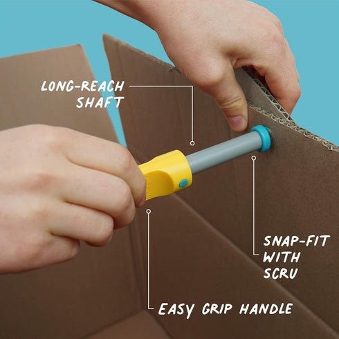 Makedo Explore - Upcycled Cardboard Construction Toolkit in Small Toolbox (50 Pieces) | STEM + STEAM Educational Toys