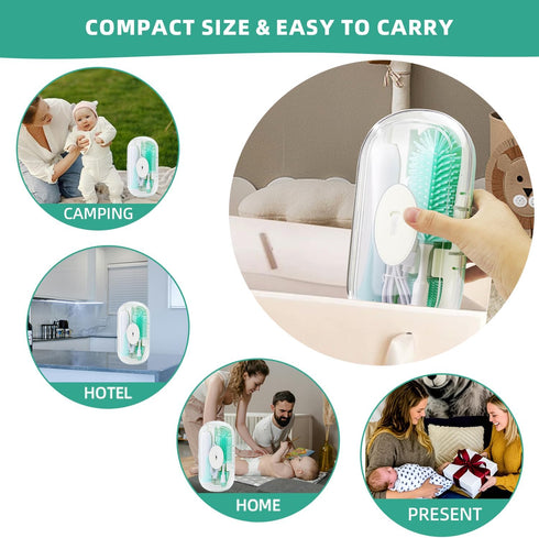Set 2 360 Electric Bottle Brush,Electric Baby Bottle Brush with Silicone Bottle/Pacifier/Straw Brush and Mixing Head