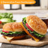 Joeabor 2 Pack Artificial Hamburger Round Realistic Fake Food for Display Faux Burger for Decoration Fake Food Props