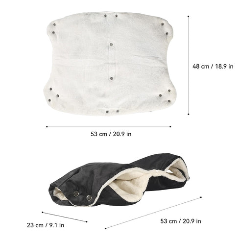 Stroller Hand Muff, Thick Waterproof Anti-Freeze Gloves with Fleece, Universal Size for Pushchairs