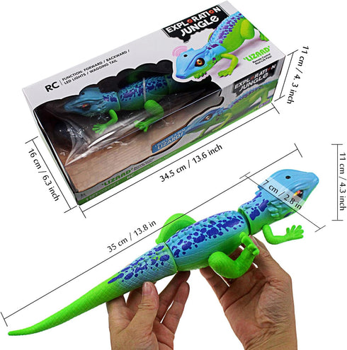 Tipmant RC Lizard Remote Control Animal Chameleon Realistic Crawler Vehicle Car Trick Halloween Christmas Prank Toys