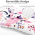 3 3 1 3D Pea Pod Infant Car Seat Insert with Strap Covers, in Reversible Floral Baby Car Seat Head Support for Newborn