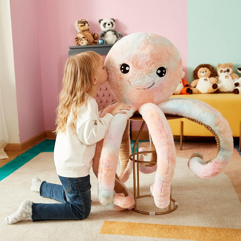 Toy,30" IKASA Giant Octopus Stuffed Animal Jumbo Plush Soft Toys Large Cute Huge Kawaii Fluffy Big Size Fat Oversized