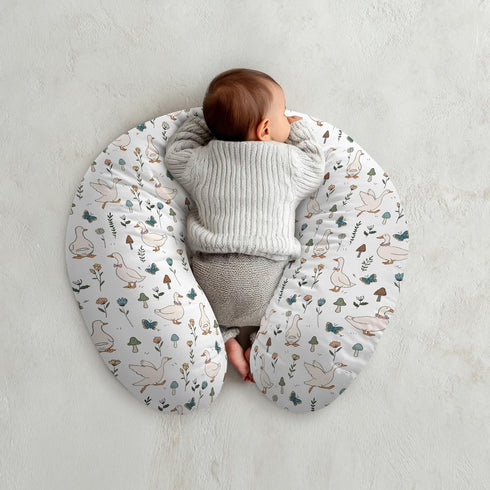 Cstdyfrv Cute Geese Boho Floral Mushroom Nursing Pillow Covers Vintage Duck Wildflowers Nursing Cover for Breastfeeding