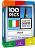 100 PICS Italy Quiz Game - Educational Travel Trivia Flash Card Puzzle Games for Smart Kids, POP08007