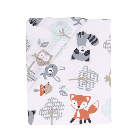 Bedtime Originals 52x28x8 Inch (Pack 1) Woodland Friends Fitted Crib Sheet, Multicolor