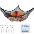 LXUNYI Jumbo Stuffed Animal Hammock, Mesh Toy Storage Net Holder for Kids, 84 Inch Black Organizer for Bedroom