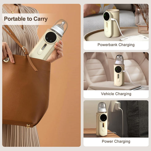 xeamun Heating,6-Gear 5H,Must Portab Bottle Warmer for Travel,Fast Temperature,Keep Warm for for Parents On The Go,Can