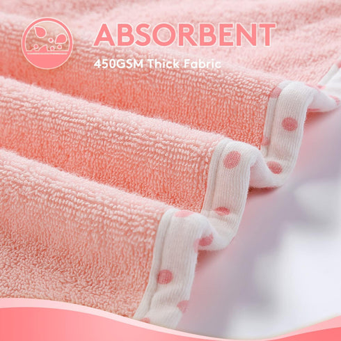 Baby Hooded Towel with Unique Animal Design, Ultra Soft Thick Cotton Bath Towel for Newborn (Bunny)