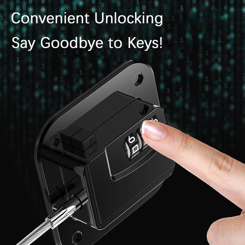 Refrigerator Lock (2 Pack), Heavy Duty Combination Fridge Lock for Cabinets, Windows, Drawers, Child Safety