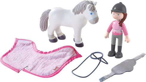 Set HABA Little Friends Horse Riding Play - Rider Sanya, Mare Saphira and Accessories
