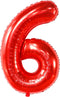 KatchOn Giant Red 6 Year Old Balloon - 40 Inch, 6 Balloons for Birthday Boy, 6th Birthday Decorations for Boys
