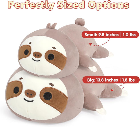 (9.8", 1.0Lbs) Onsoyours Original Weighted Sloth Plush, Cute Hugging Sloth Weighted Stuffed Animal, Soft Collectible