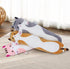 Yeqivo Girlfriend(110cm/43.3inch) Soft Cat Plush Pillow, Grey Long Cat Stuffed Animals Soft Long Kitten Plushies Kawaii