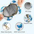 Blue Butterfly Round Pacifier Storage Case with Zipper, Portable Pacifier Case for Travel, Diaper Bag & Purse, Pacifier