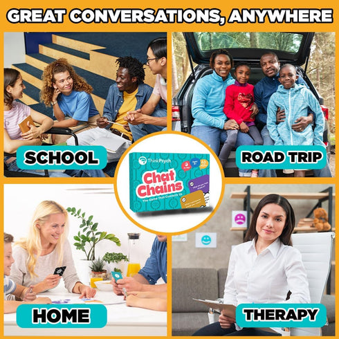 8-99 15 ThinkPsych Chat Chains - The Game That Connects Us | Social Skills Games | Therapy Games for Teens and Kids |