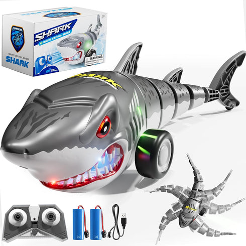 Xelabrion 2.4Ghz Remote Control Shark Toys for Kids Boys, Electric RC Shark Car