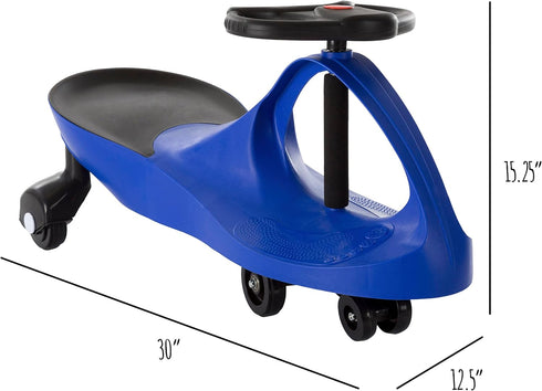 Lil' Rider Wiggle Car Ride on Toy, No Batteries or Pedals, Outdoor Ride on for Kids 3 Years and Up (Blue)