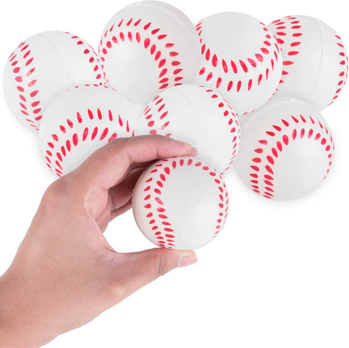Super Z Outlet Mini Foam Sports Balls for Kids Adults, Mini Baseball Football Basketball Soccer Stress Toy, Pack of 12